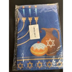 Happy Hanukkah Fence Banner Sign Party Decoration Supply New